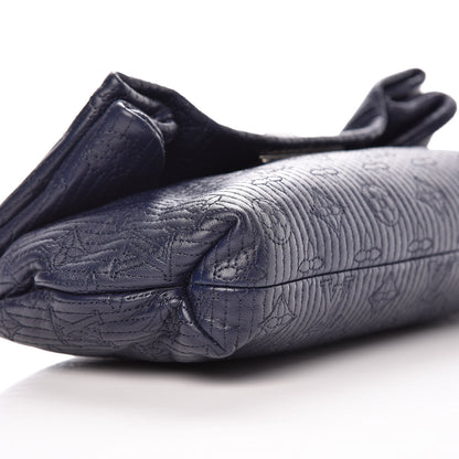 Louis Vuitton Calfskin Quilted Monogram Altair Clutch Navy 8 of 9