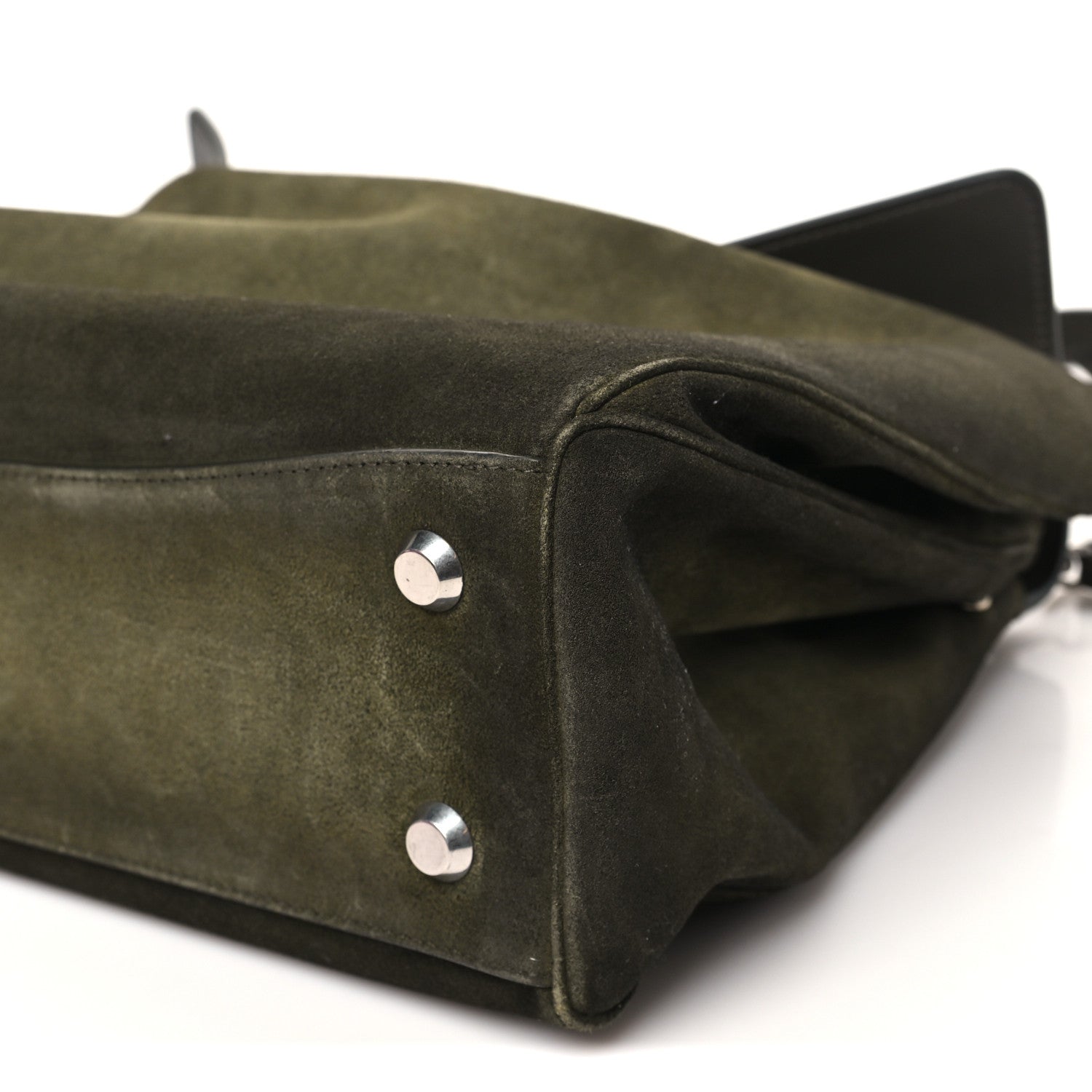Balenciaga Waxed Suede Calfskin Medium Rodeo Top Handle Handbag Khaki 8 of 8