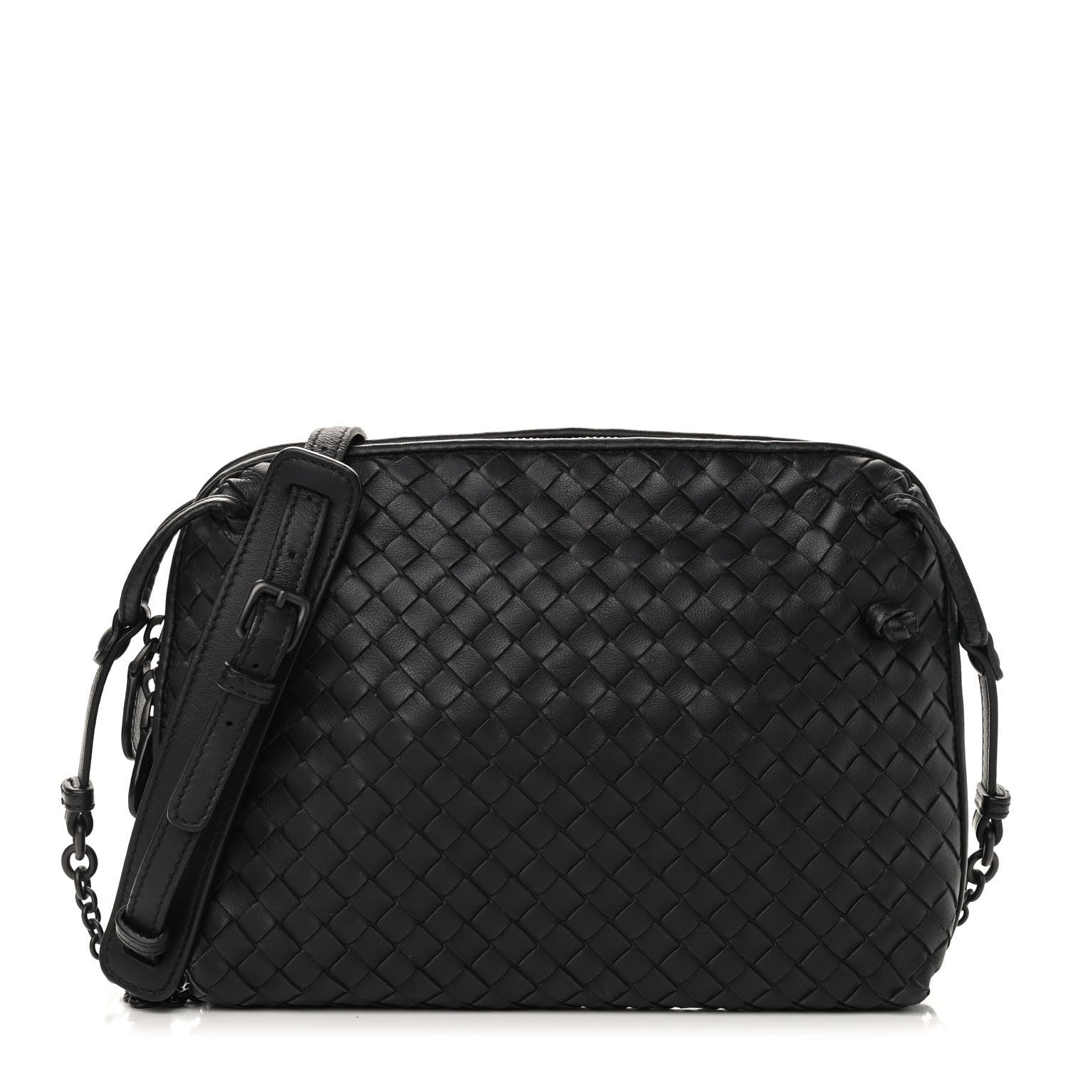 Bottega Veneta Nappa Intrecciato Pillow Crossbody Messenger Black 1 of 9