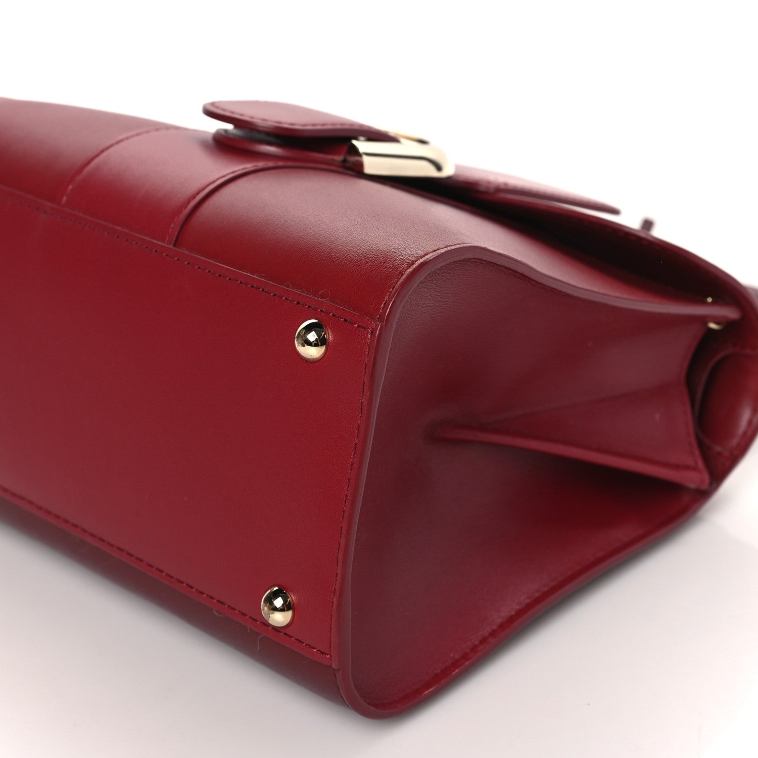 Delvaux Box Calfskin Mini Brillant Satchel Red 9 of 9