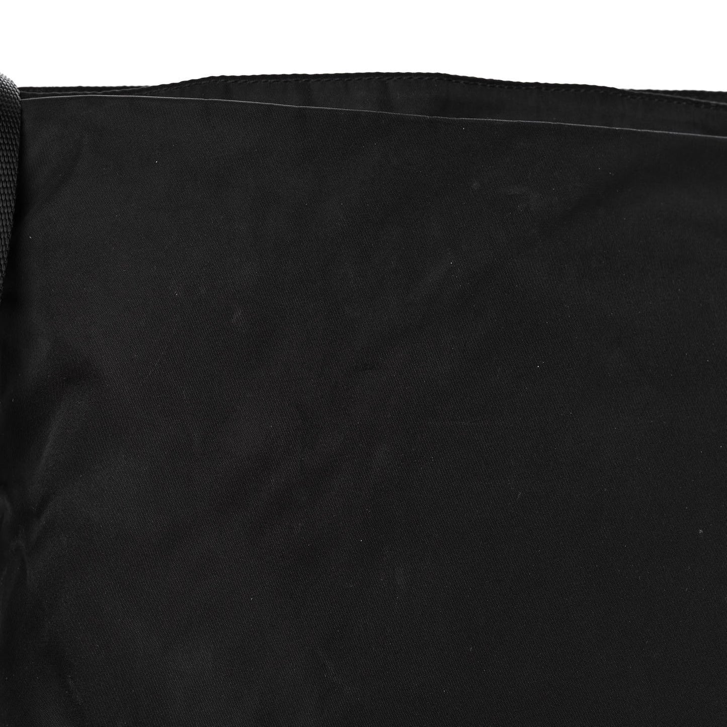 Nylon Saffiano Flat Messenger Bag Black