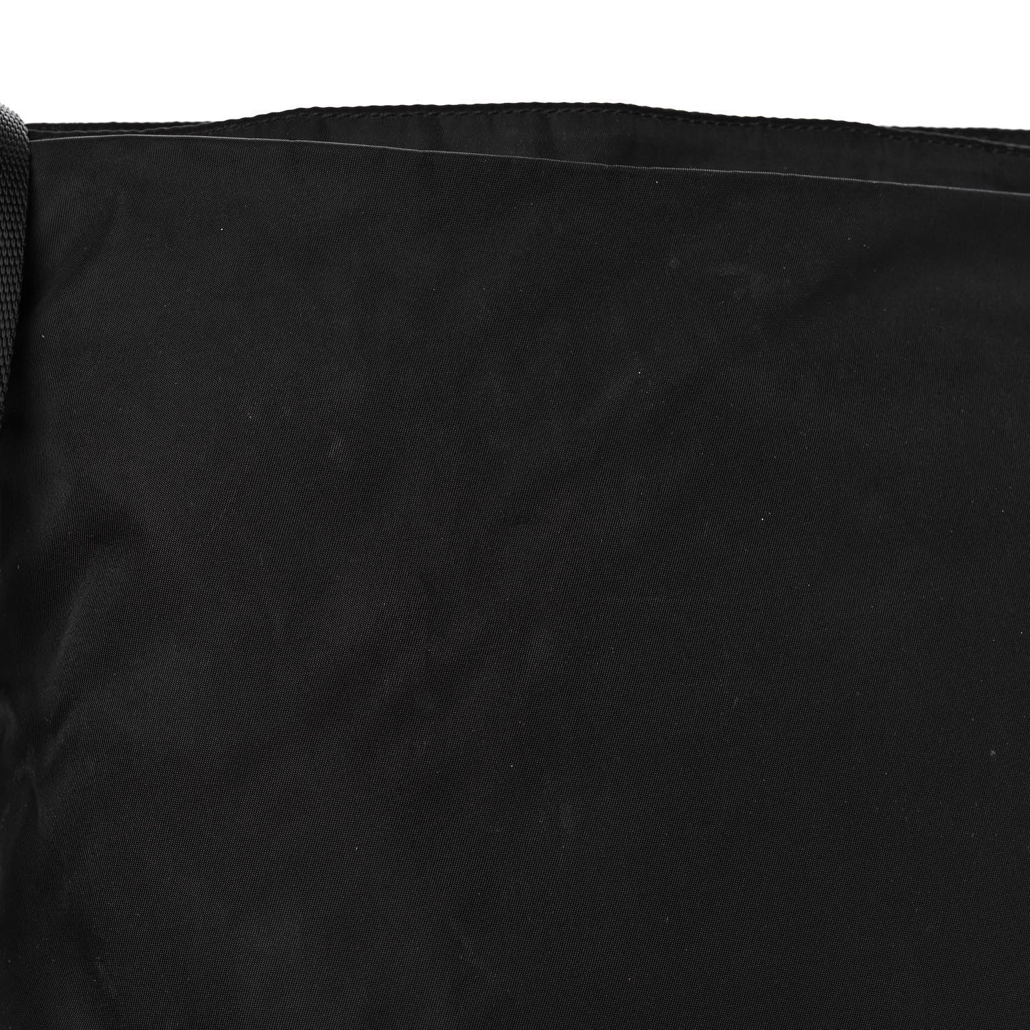 Prada Nylon Saffiano Flat Messenger Bag Black 10 of 10