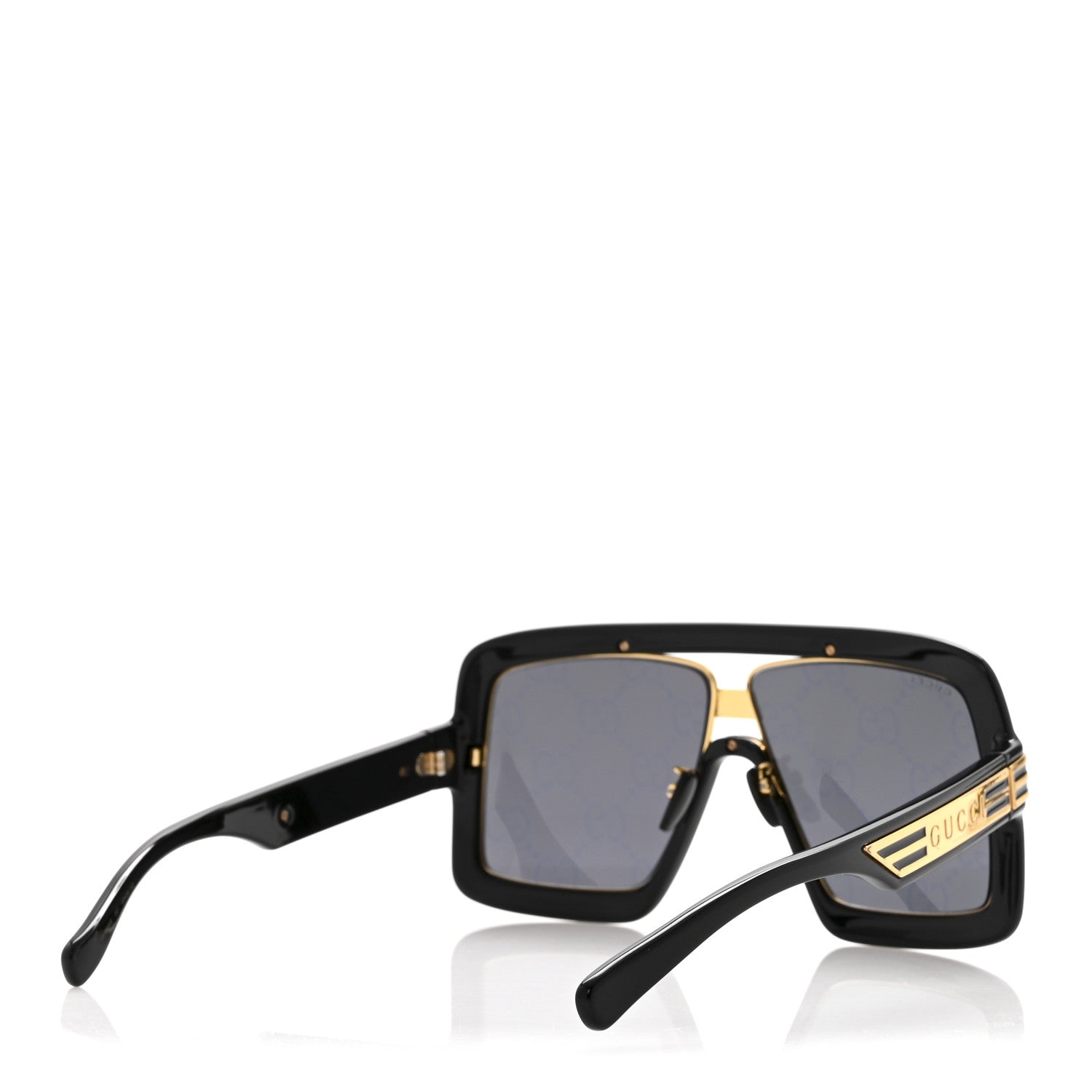 Gucci Acetate Shield GG0900S Sunglasses Black 4 of 7