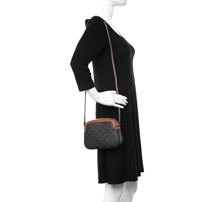Celine Triomphe Canvas Small Camera Bag Tan 2 of 10