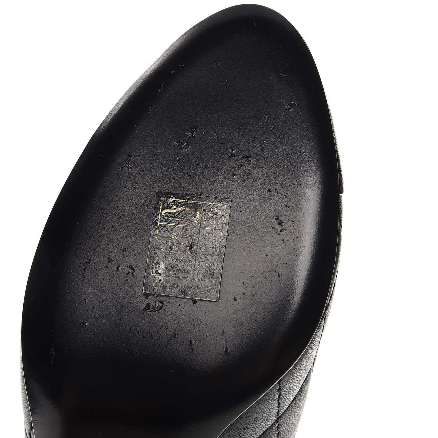 Lambskin Quilted Cap Toe Pumps 38.5 Black