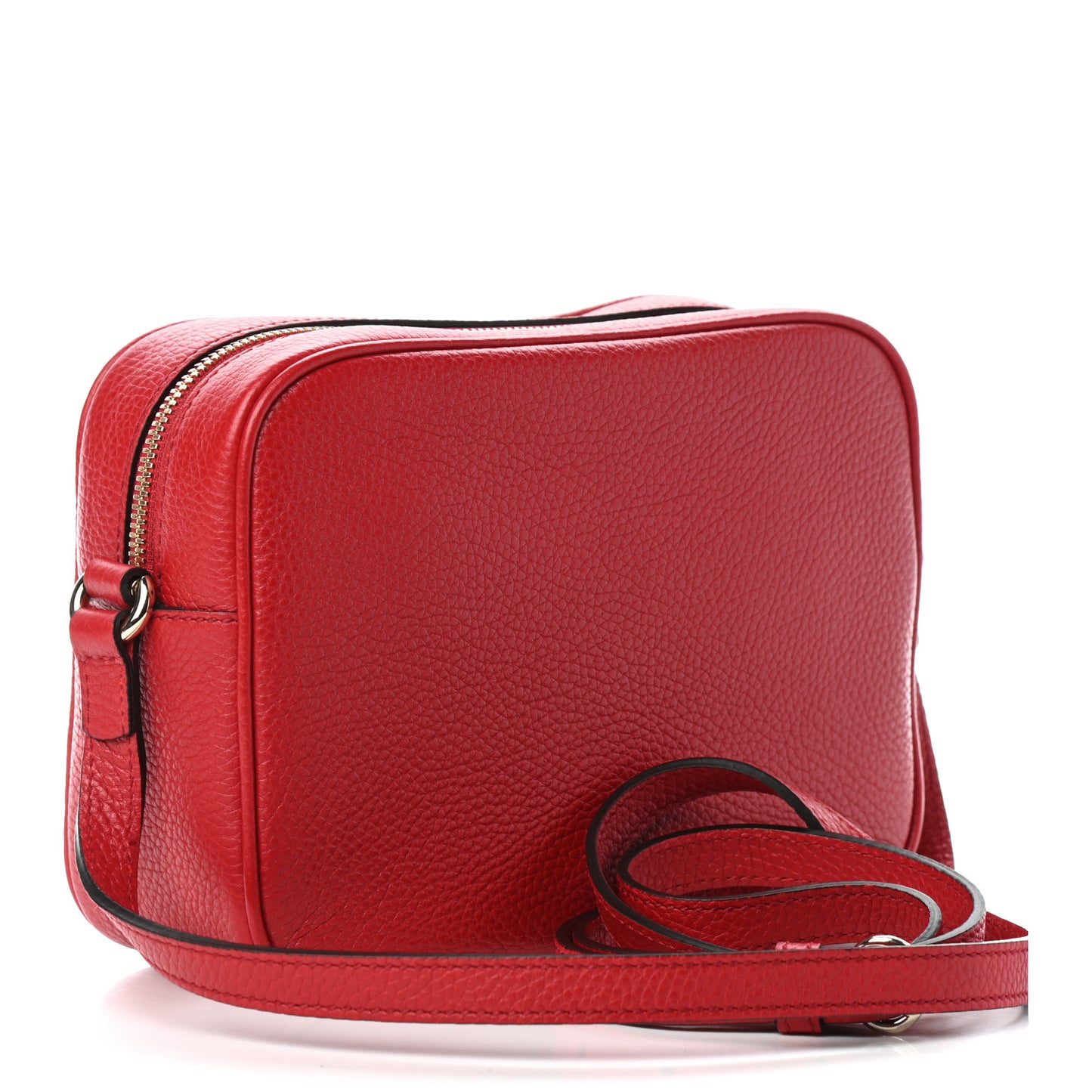 Pebbled Calfskin Small Soho Disco Bag Tabasco Red