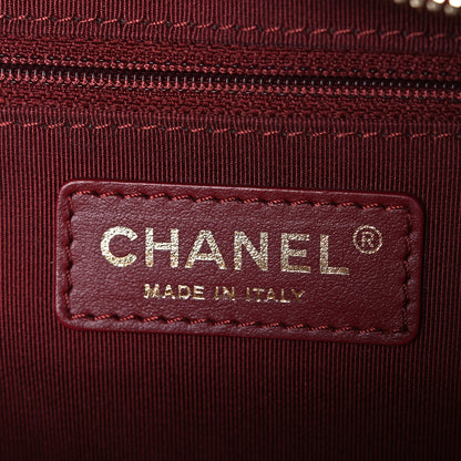 Chanel Calfskin Quilted CC Medium Vanity Case Dark Red 6 of 11