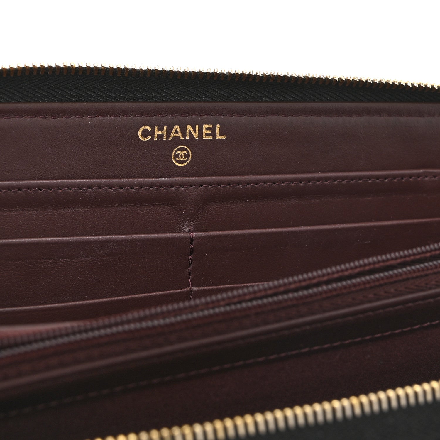 Chanel Caviar Quilted Large Gusset Zip Around Wallet Black 6 of 11