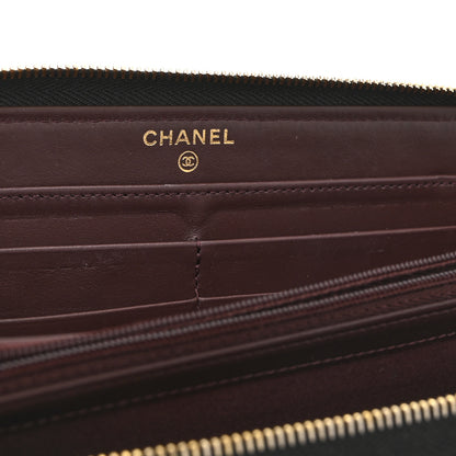 Chanel Caviar Quilted Large Gusset Zip Around Wallet Black 6 of 11
