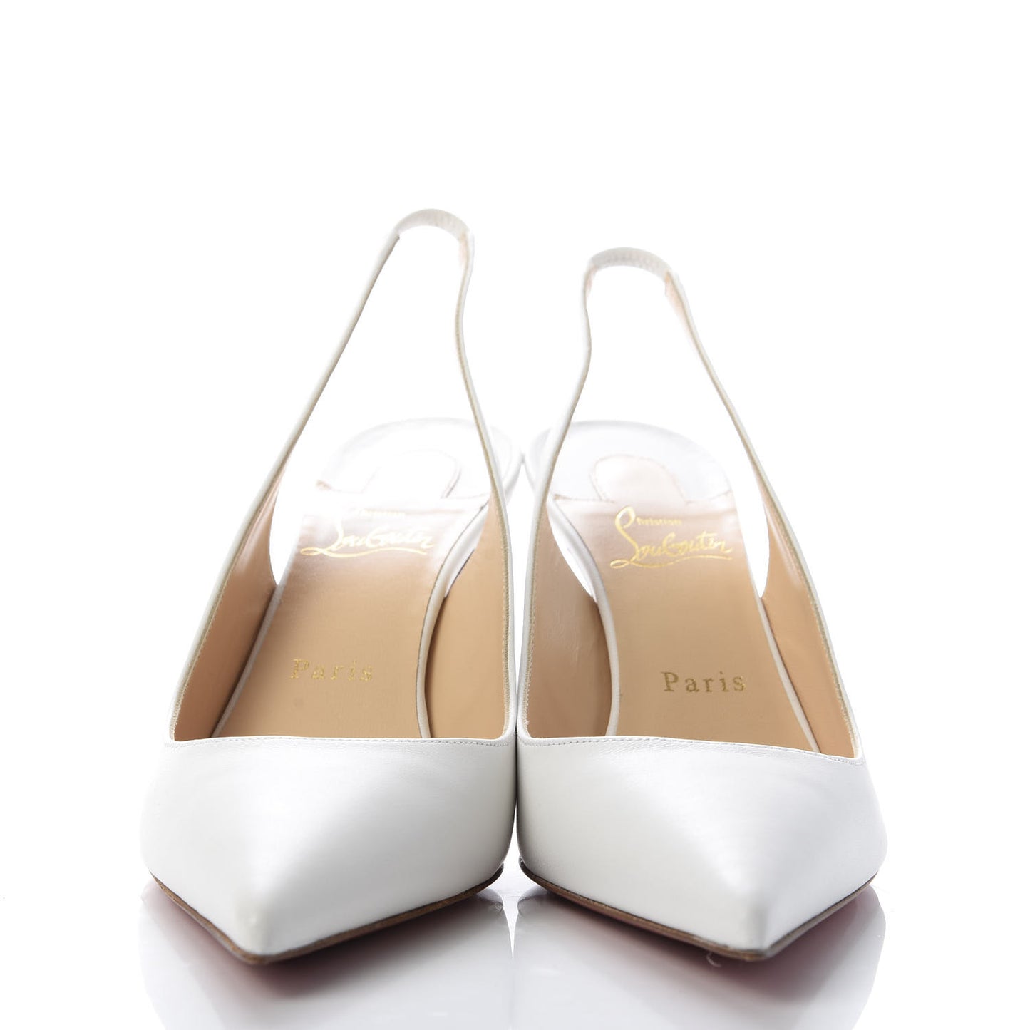 Nappa Clare Sling 80 Pumps 39 White