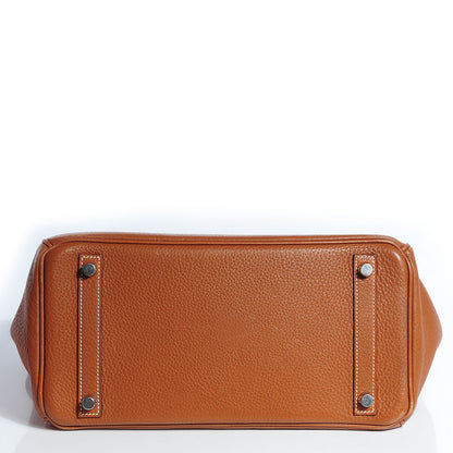 Hermes Taurillon Clemence Birkin 30 Gold 3 of 30