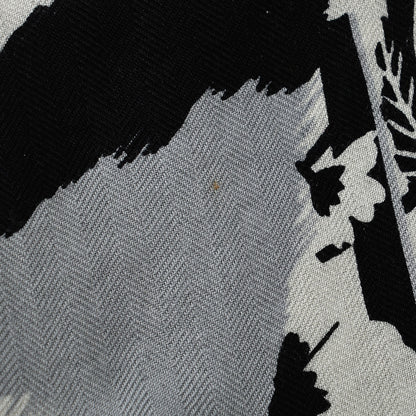 Hermes Cashmere Silk Tyger Tyger Shawl 140 Black White Gris 3 of 8