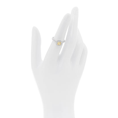 Tiffany Platinum 18K Yellow Gold Fancy Yellow Diamond .47ct Soleste Engagement Ring 50 5.25 2 of 5