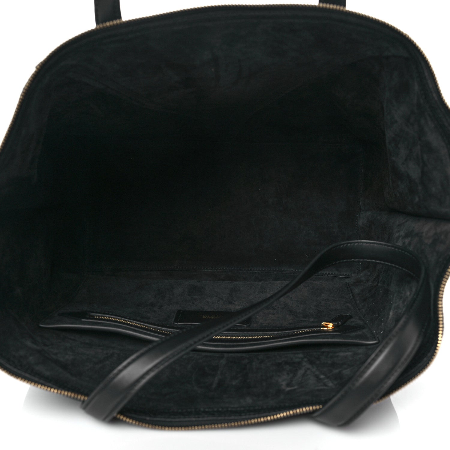 Versace Grained Calfskin Large V Greca Signature Tote Bag Black 5 of 9