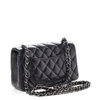 Chanel Lambskin Quilted Mini Rectangular Flap Black 3 of 7