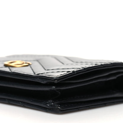 Gucci Calfskin Matelasse GG Marmont Card Case Wallet Black 10 of 12