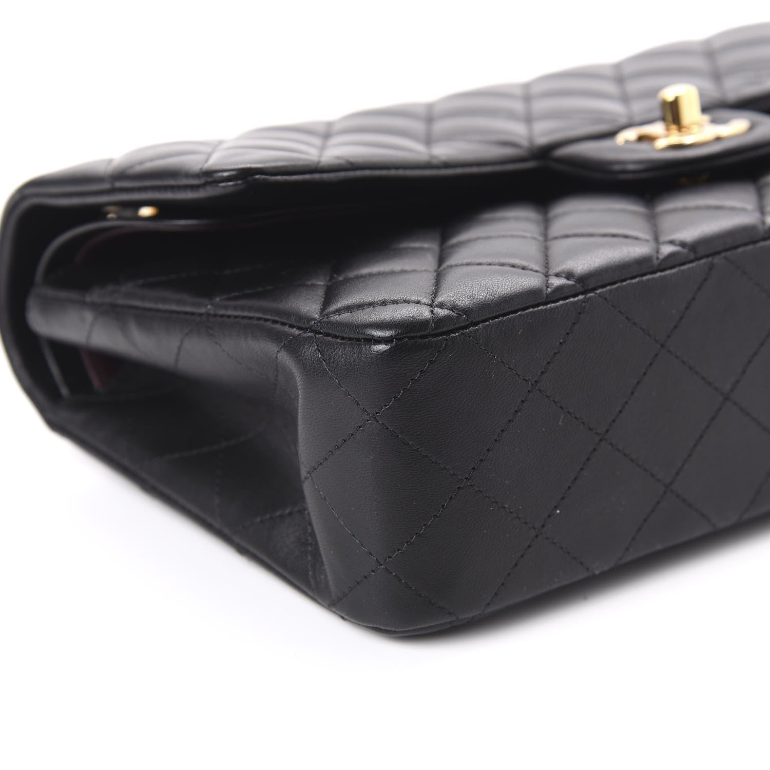 Chanel Lambskin Quilted Medium Double Flap Black 6 of 12