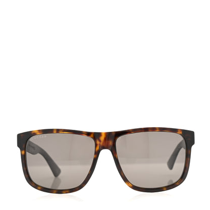 Gucci Web Square Frame GG0010S Sunglasses Tortoise 2 of 7