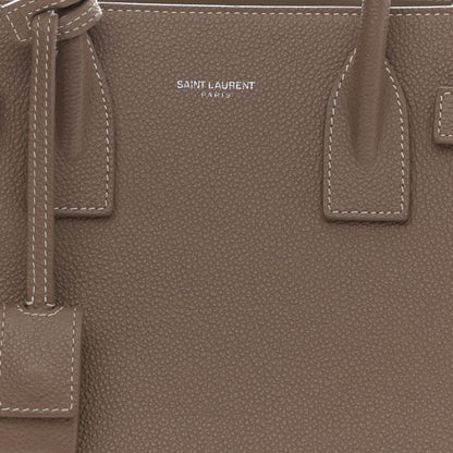 Saint Laurent Grained Calfskin Topstich Baby Sac De Jour Taupe 7 of 20