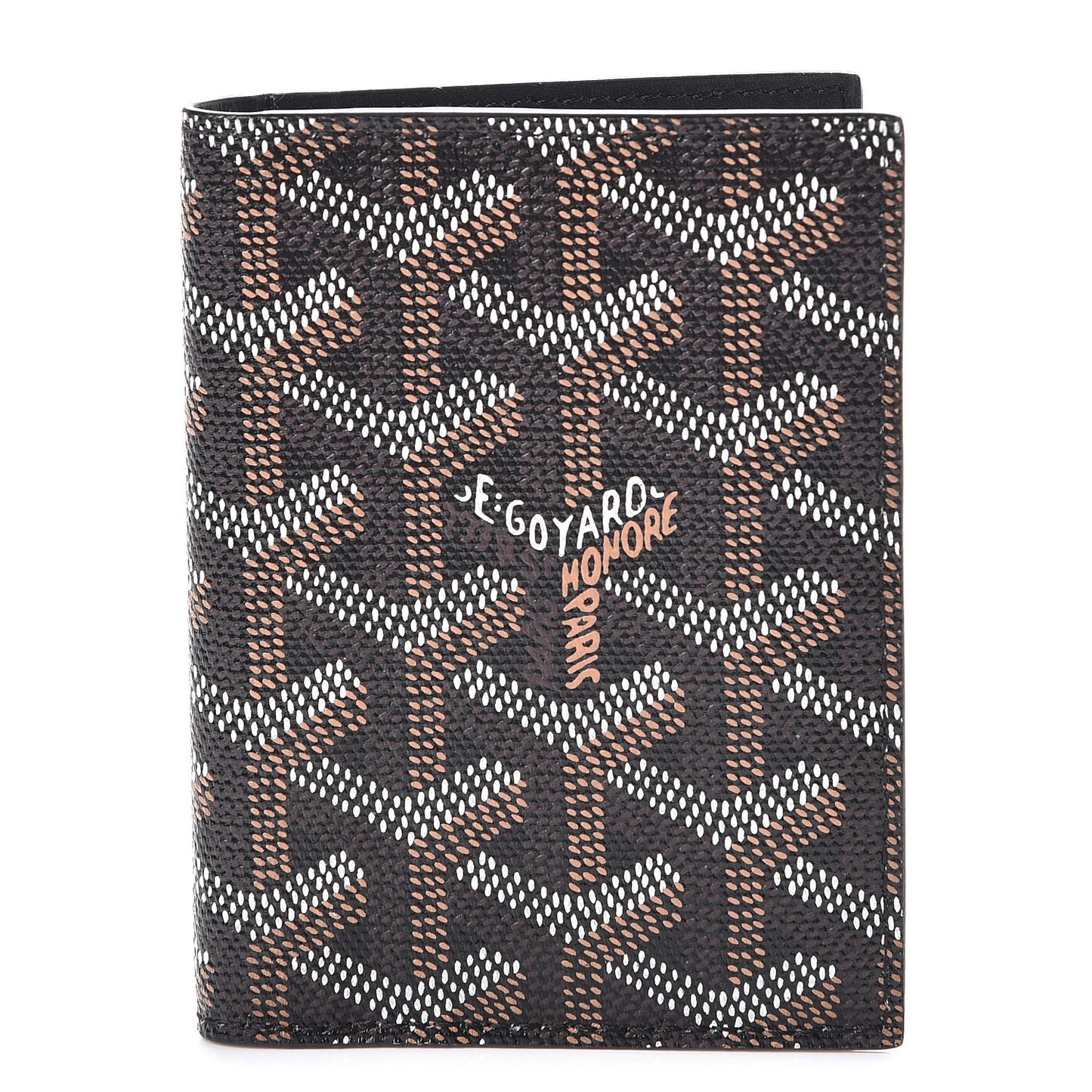 Goyardine Saint Marc Folding Card Case Black
