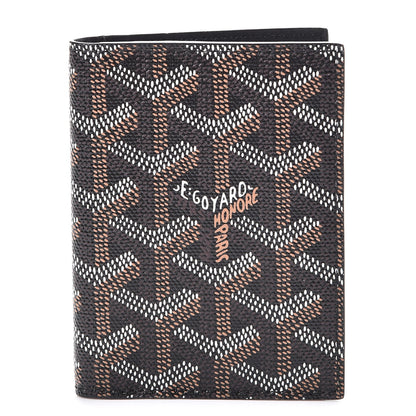 Goyard Goyardine Saint Marc Folding Card Case Black 1 of 7