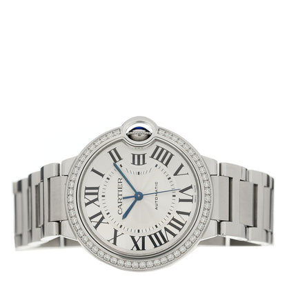 Cartier Stainless Steel Diamond Bezel 36mm Ballon Bleu De Cartier Automatic Watch 2 of 6