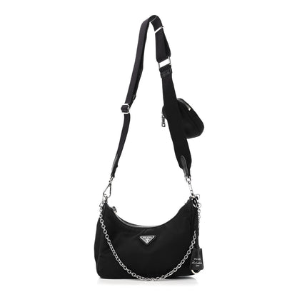 Prada Nylon Re-Edition 2005 Shoulder Bag Black 2 of 10