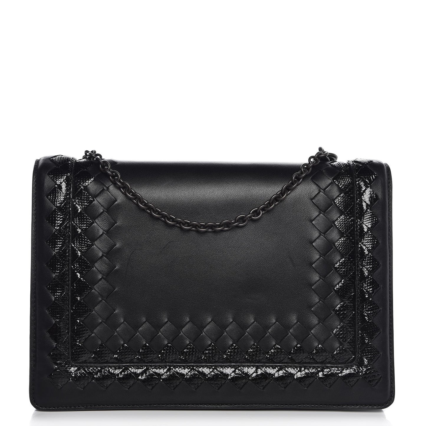 Nappa Intrecciato Ayers Chain Wallet Black
