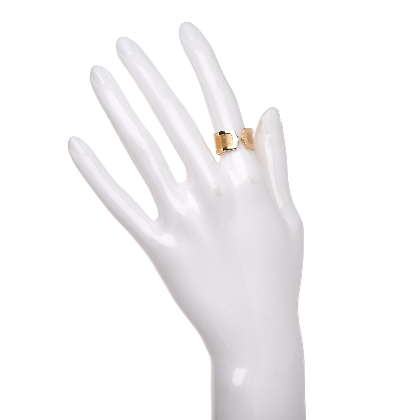 18K Yellow Gold 10mm Logo De Ring 51 5.75