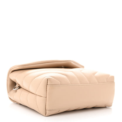 Saint Laurent Calfskin Y Quilted Monogram Toy Loulou Crossbody Bag Nude Powder 4 of 13