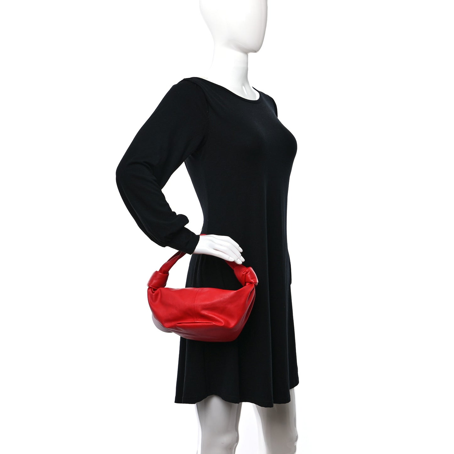 Calfskin Mini Double Knot Bag Red
