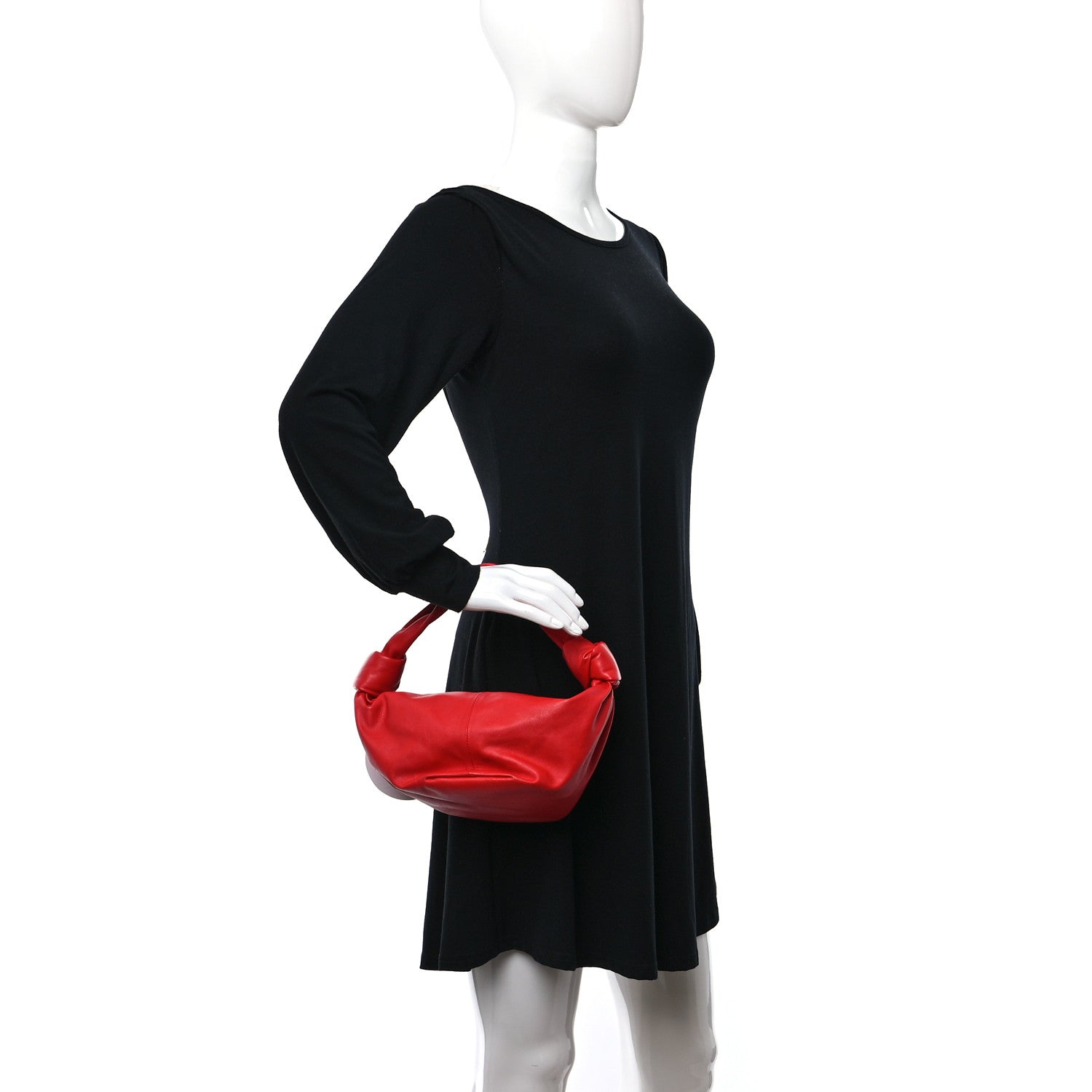 Bottega Veneta Calfskin Mini Double Knot Bag Red 2 of 12