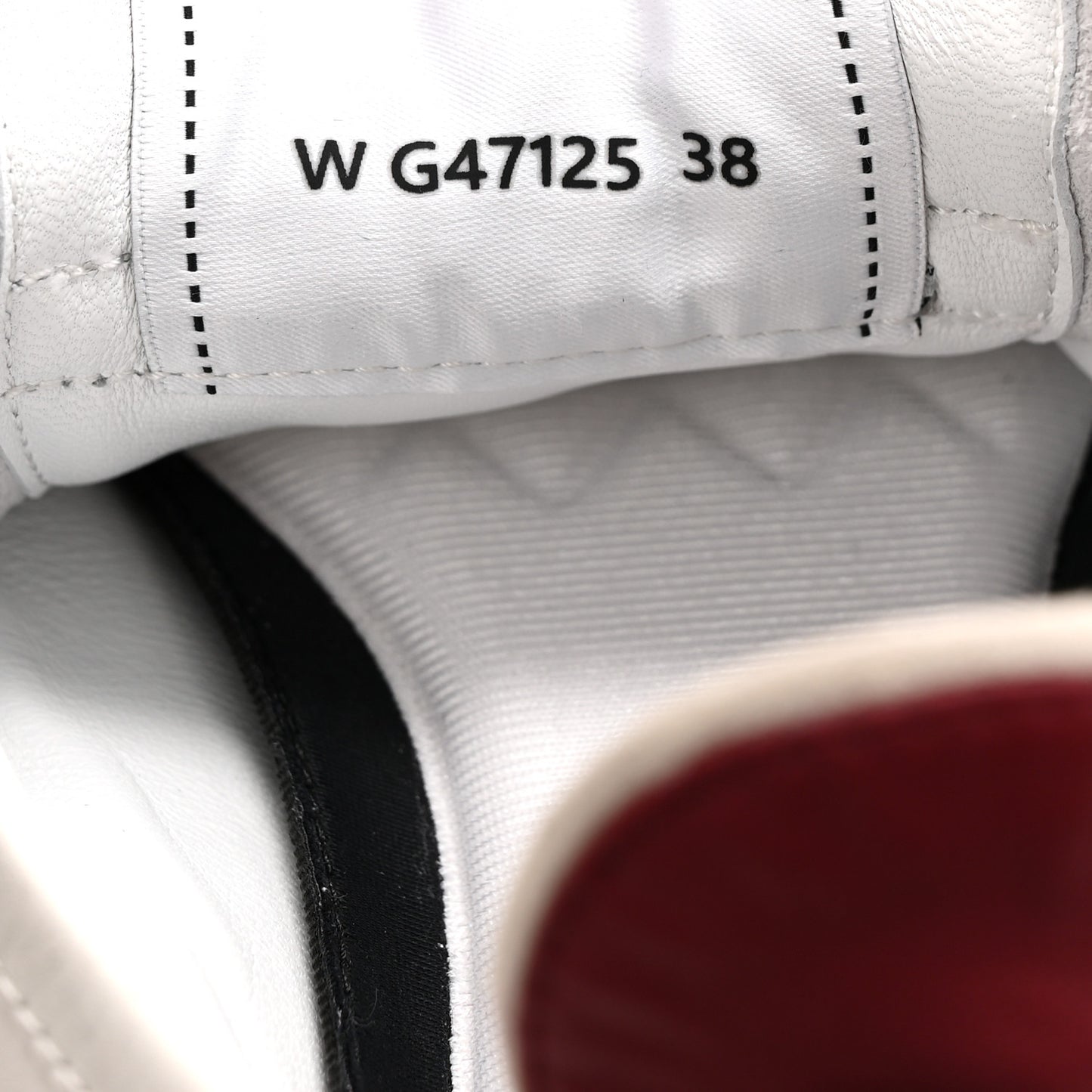 Calfskin Embossed Suede Sneakers 38 White Black
