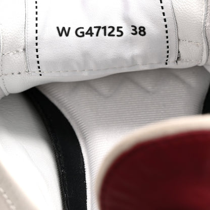 Chanel Calfskin Embossed Suede Sneakers 38 White Black 10 of 10
