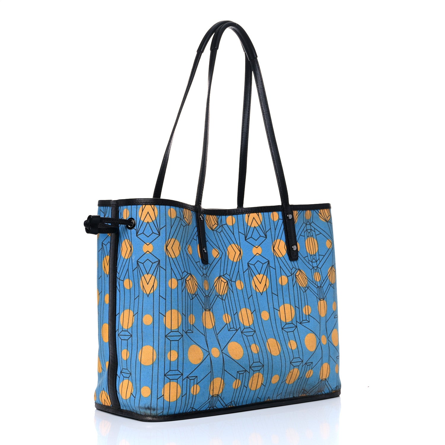 MCM Visetos Medium Reversible Shopping Tote Black 20 of 29