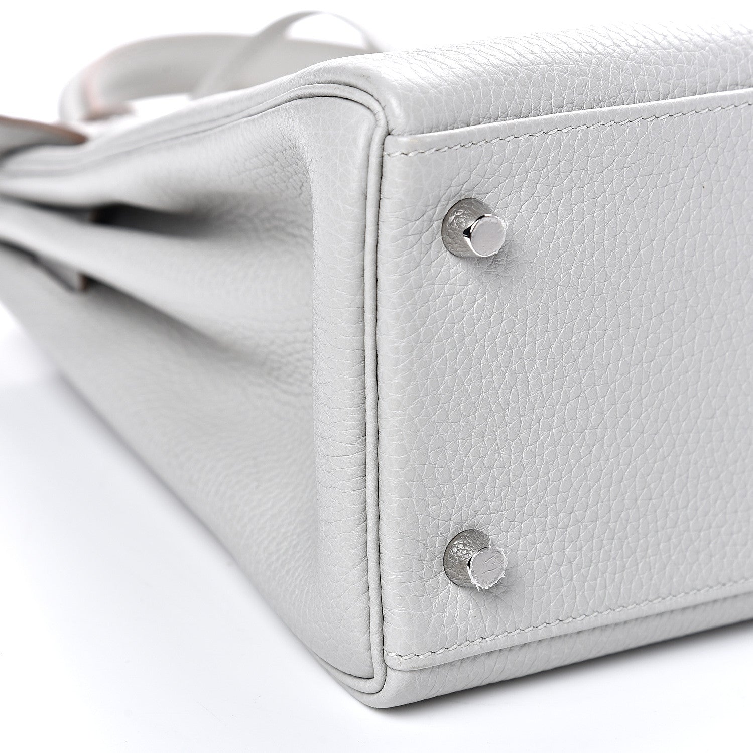 Hermes Taurillon Clemence Kelly Retourne 28 Gris Perle 8 of 11