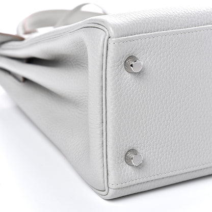 Hermes Taurillon Clemence Kelly Retourne 28 Gris Perle 8 of 11