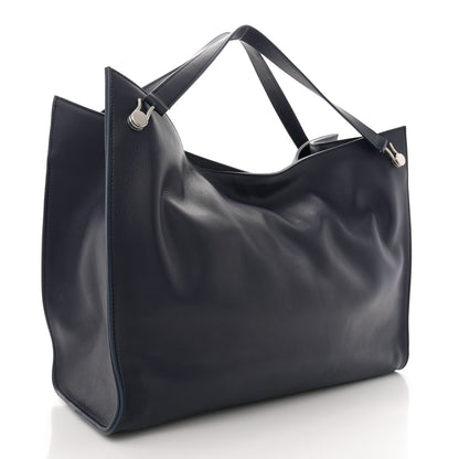 The Row Polished Saddle Calfskin Alexia Bag Marine 4 of 13