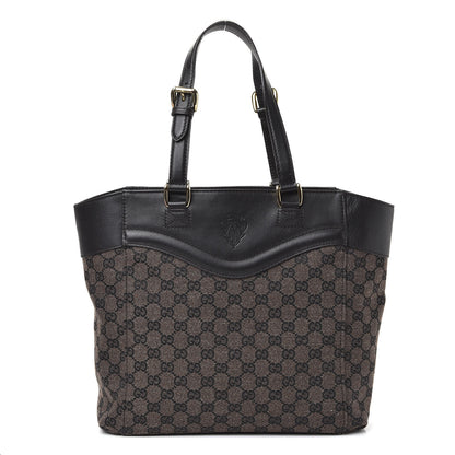Gucci Monogram Crest Tote Brown 1 of 9