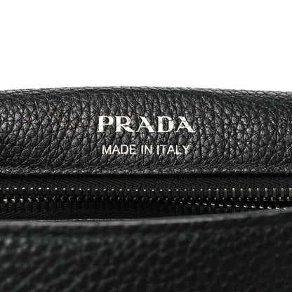 Prada Vitello Daino Soft Flap Crossbody Black 6 of 11