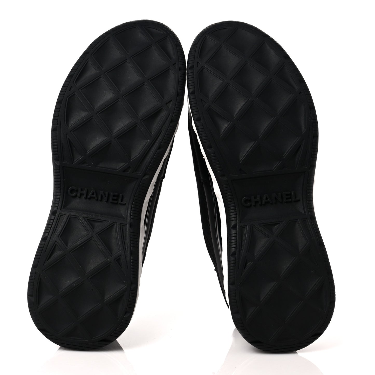 Velvet Calfskin Mixed Fibers CC Sneakers 36.5 Black