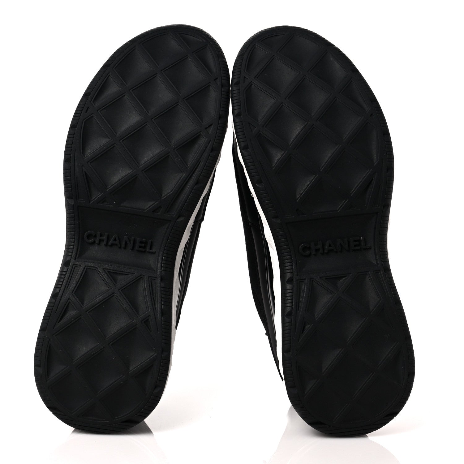 Chanel Velvet Calfskin Mixed Fibers CC Sneakers 36.5 Black 5 of 9