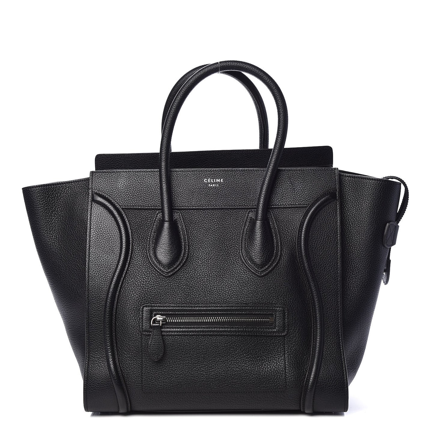 Drummed Calfskin Mini Luggage Black