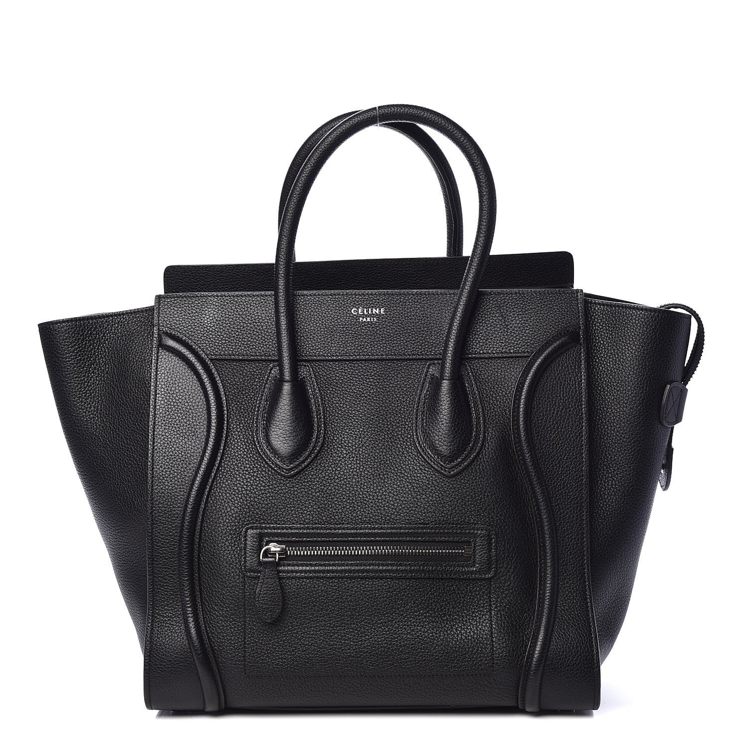 Celine Drummed Calfskin Mini Luggage Black 1 of 12