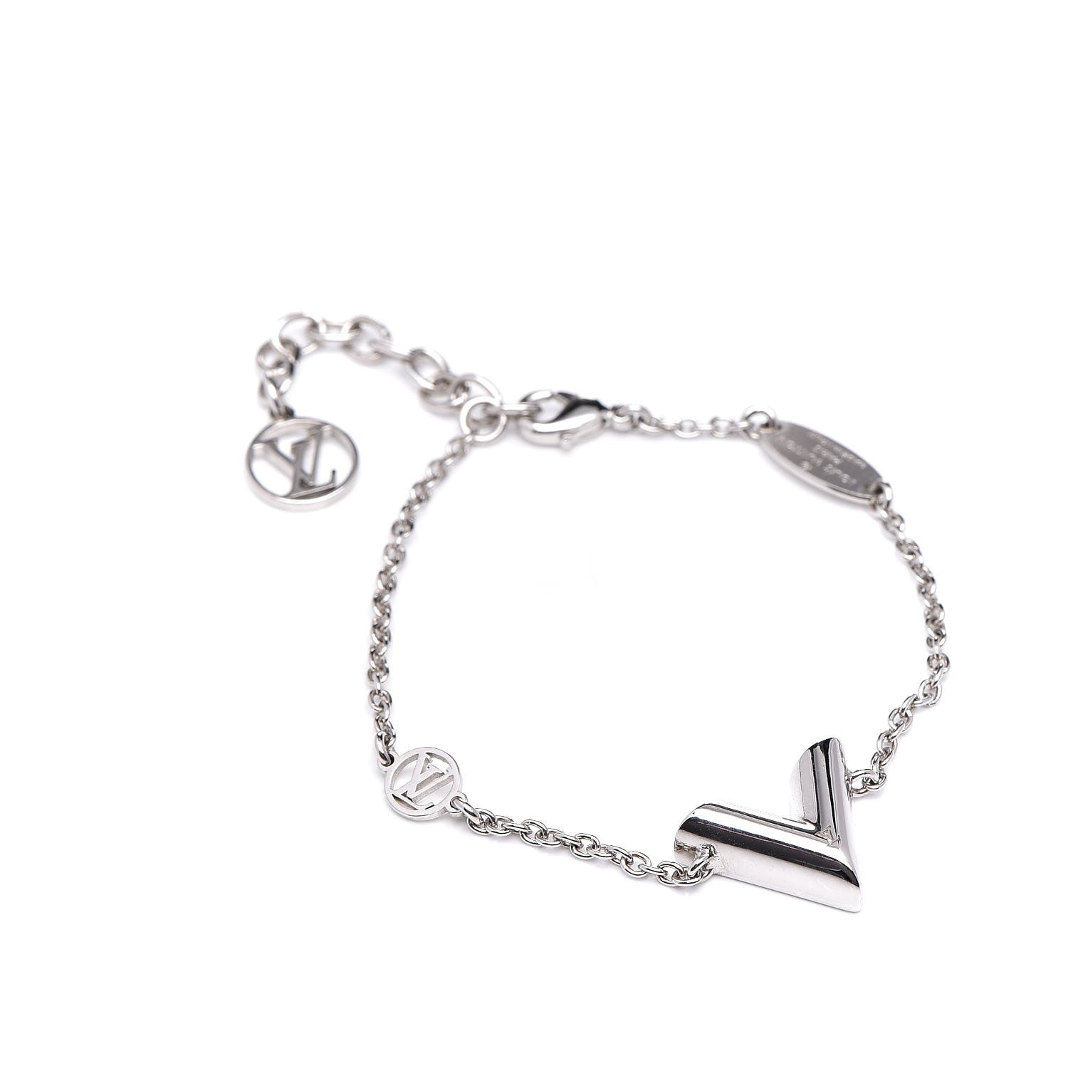 Louis Vuitton Essential V Supple Bracelet Silver 1 of 6