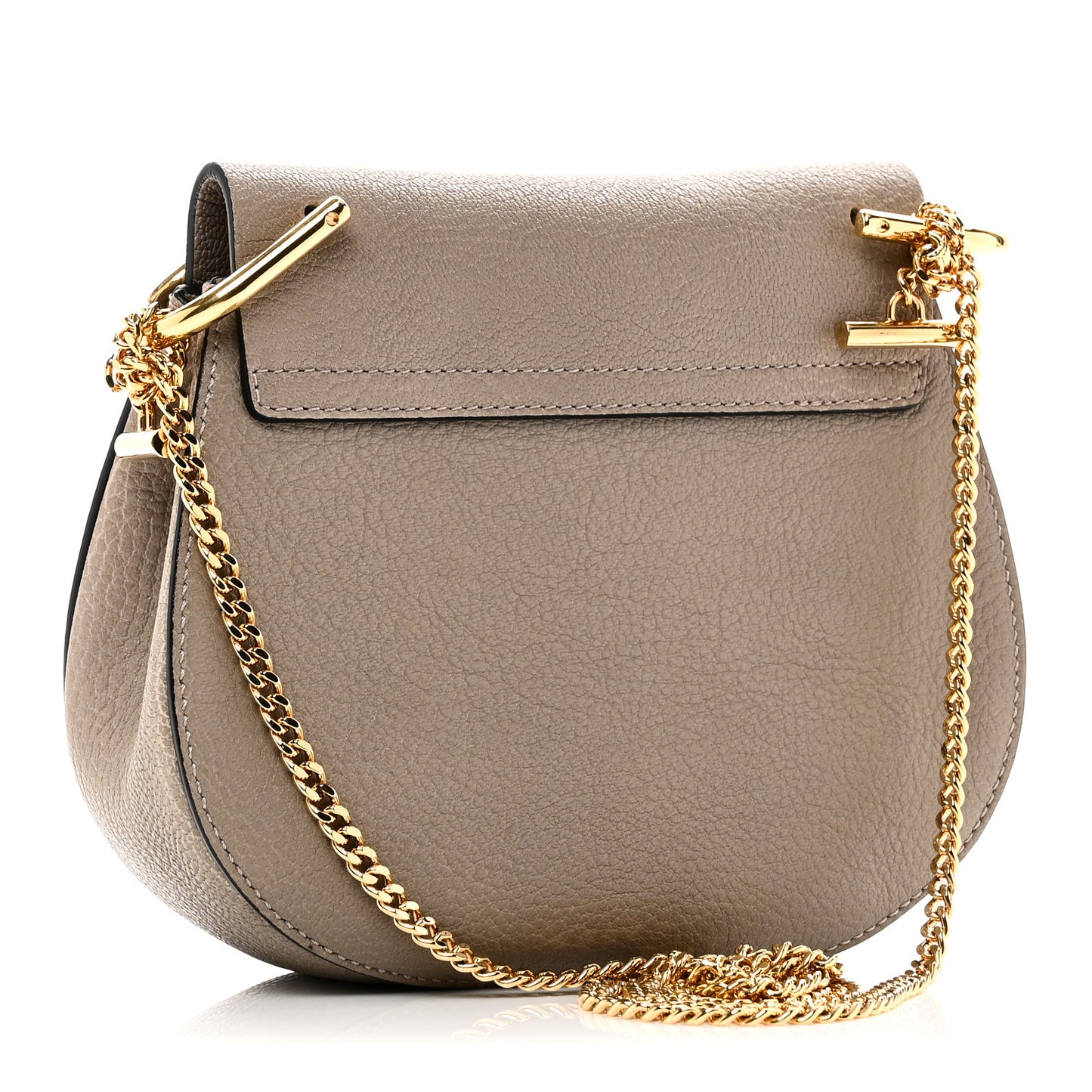 Grained Lambskin Mini Drew Shoulder Bag Motty Grey