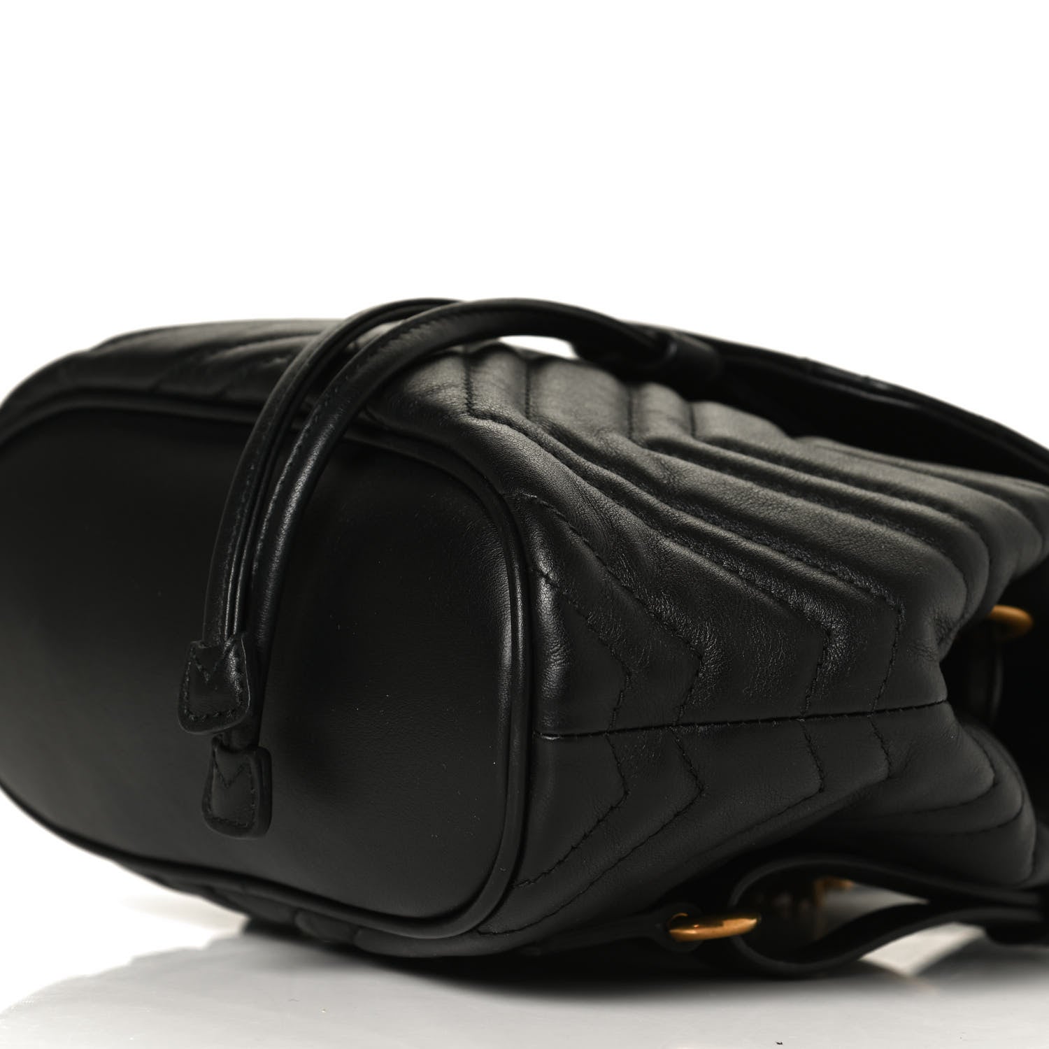 Gucci Calfskin Matelasse GG Marmont Flap Backpack Black 10 of 12