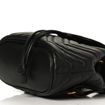Gucci Calfskin Matelasse GG Marmont Flap Backpack Black 10 of 12
