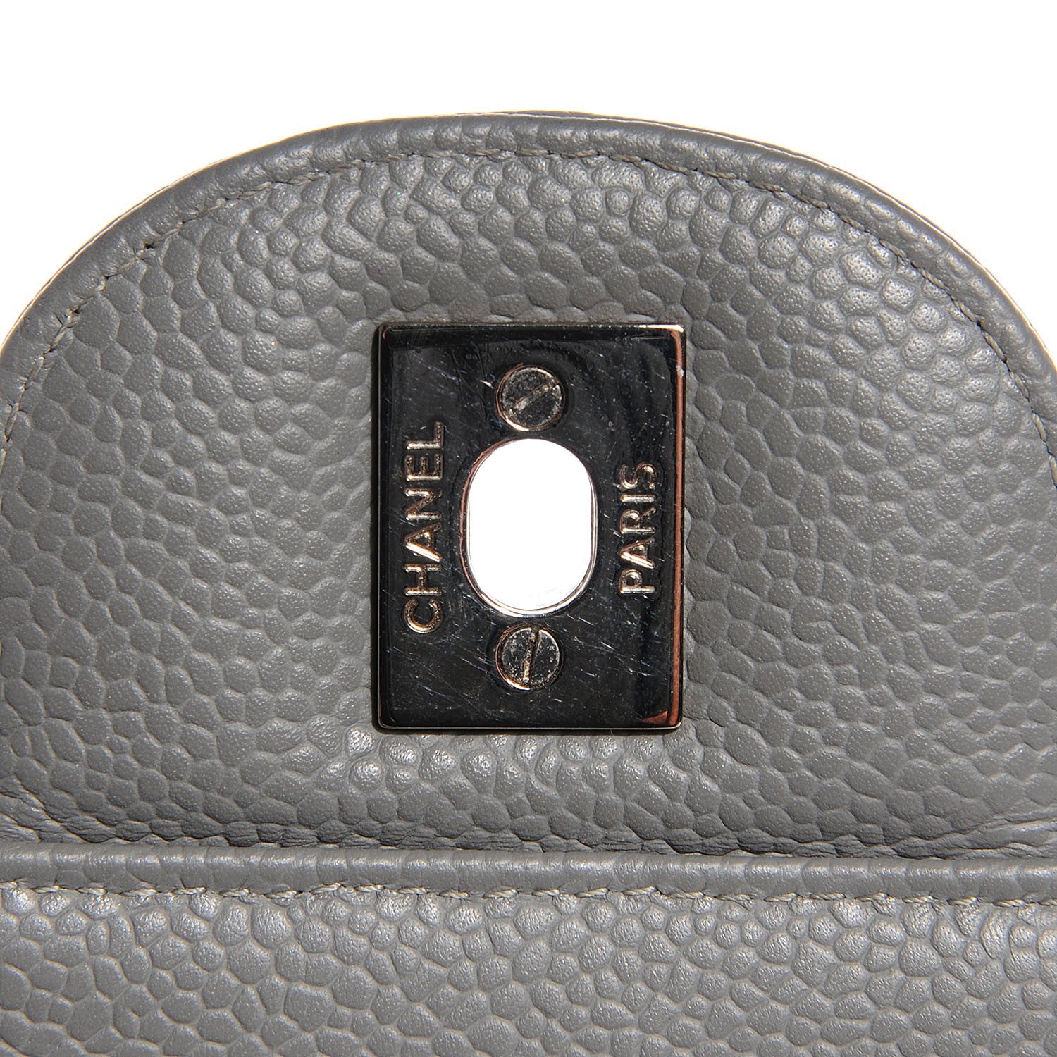Chanel Caviar Quilted Jumbo Single Flap Grey 6 of 8
