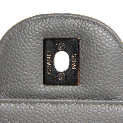 Chanel Caviar Quilted Jumbo Single Flap Grey 6 of 8